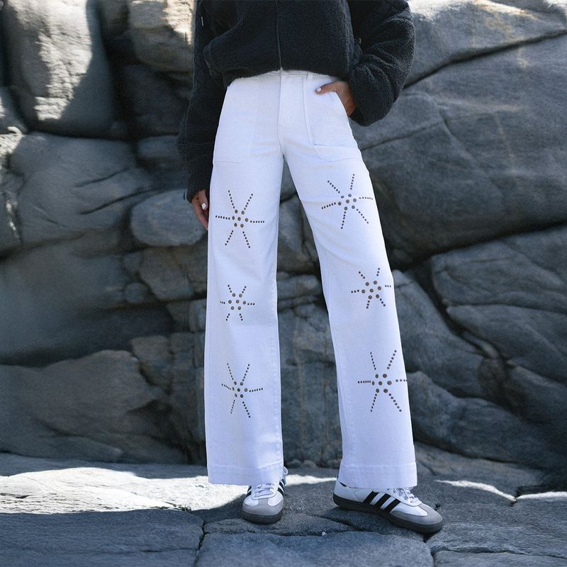 RAINDOOR - Pantalón Wide Leg Tiro Alto Mujer Raindoor