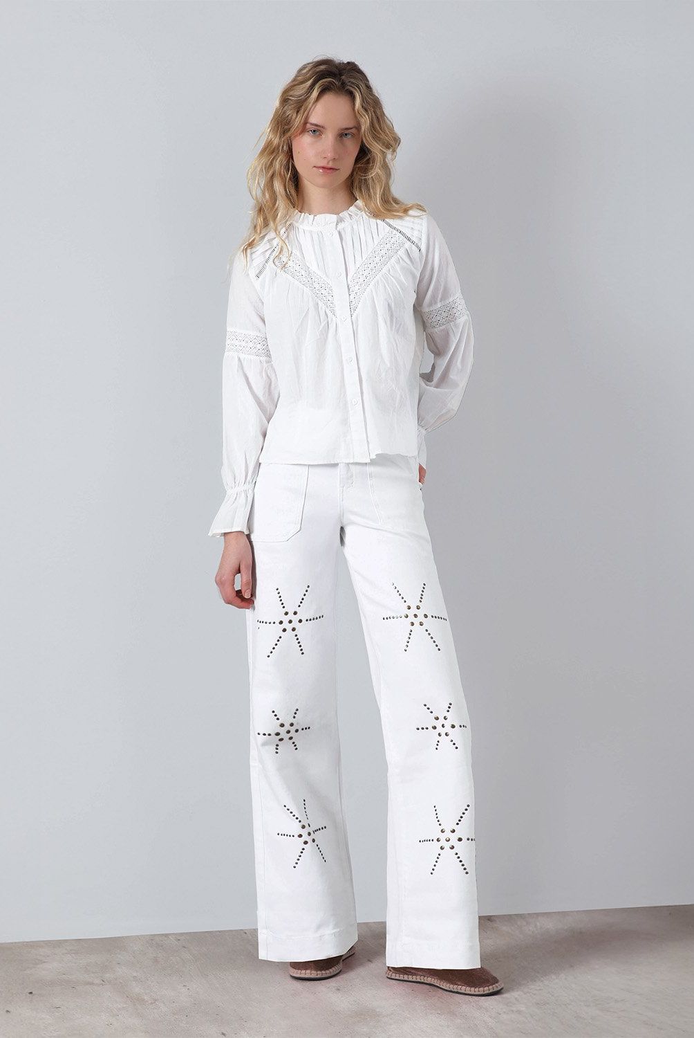 RAINDOOR - Pantalón Wide Leg Tiro Alto Mujer Raindoor