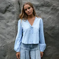 RAINDOOR - Blusa Manga Larga Algodón Mujer