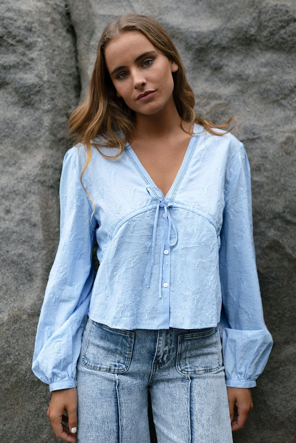 RAINDOOR - Blusa Manga Larga Algodón Mujer Raindoor
