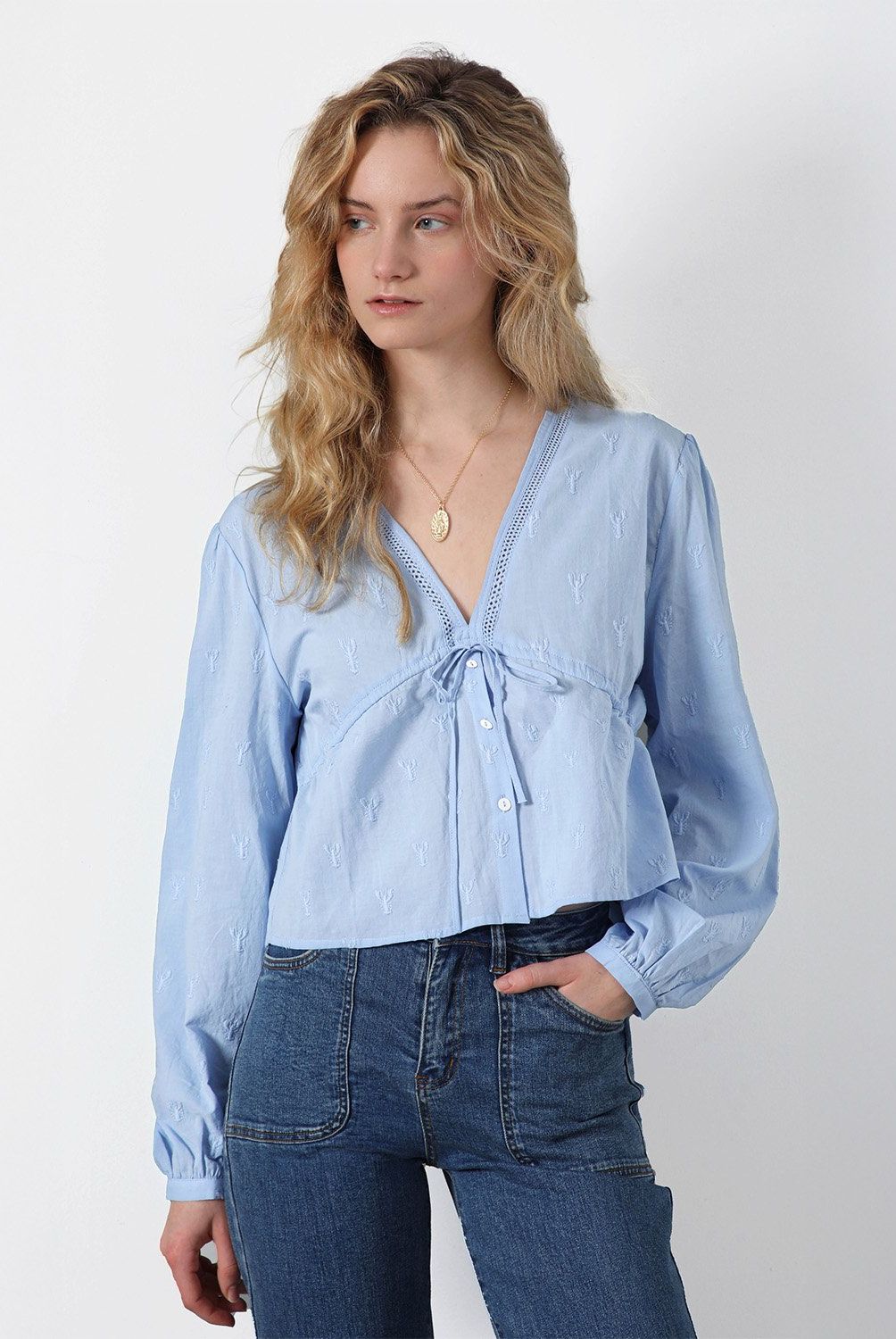 RAINDOOR - Blusa Manga Larga Algodón Mujer Raindoor