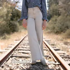 RAINDOOR - Pantalón Straight Tiro Alto Mujer