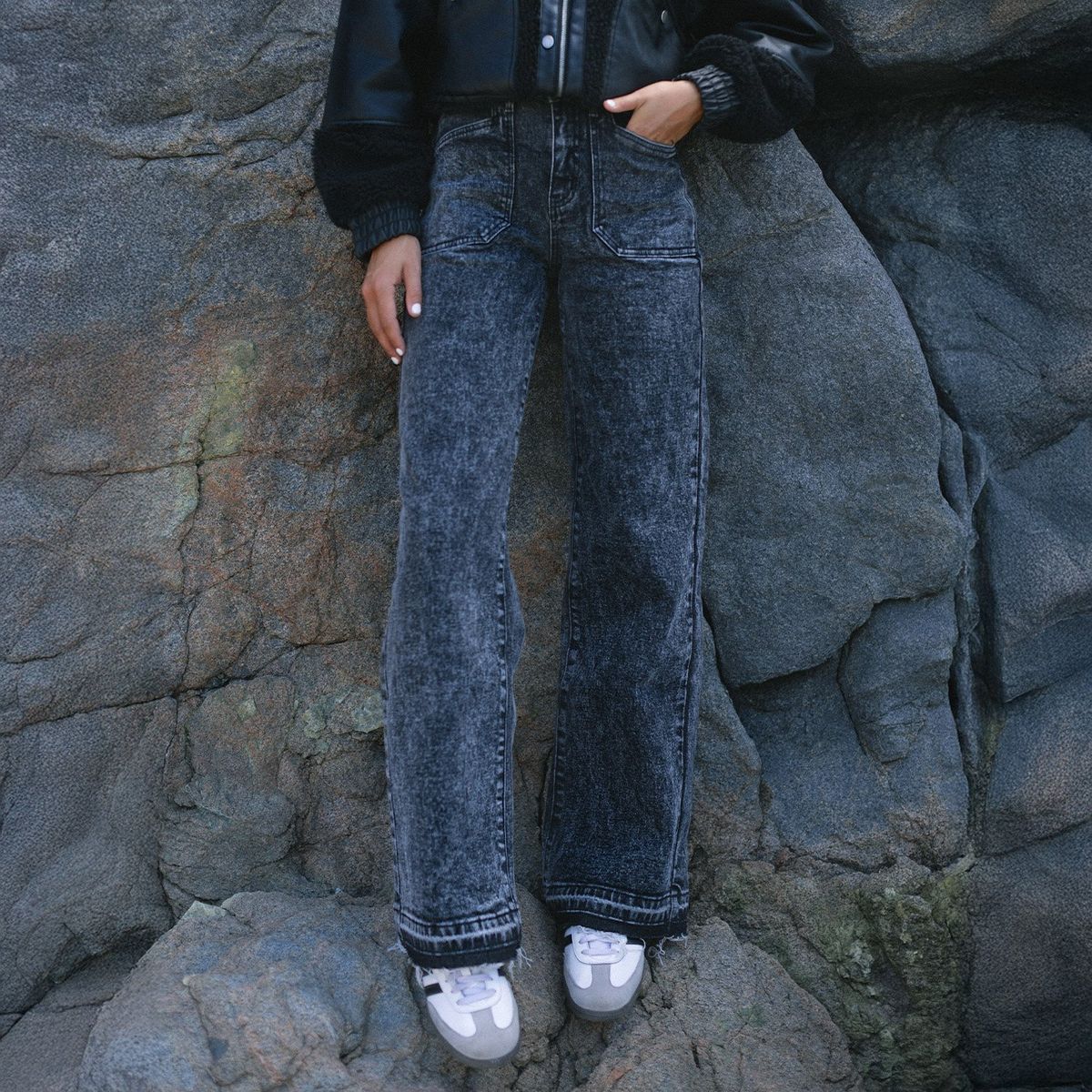 RAINDOOR - Pantalón Wide Leg Tiro Alto Mujer Raindoor