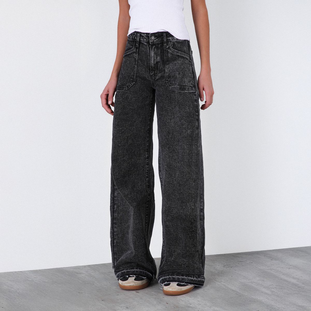 RAINDOOR - Pantalón Wide Leg Tiro Alto Mujer Raindoor