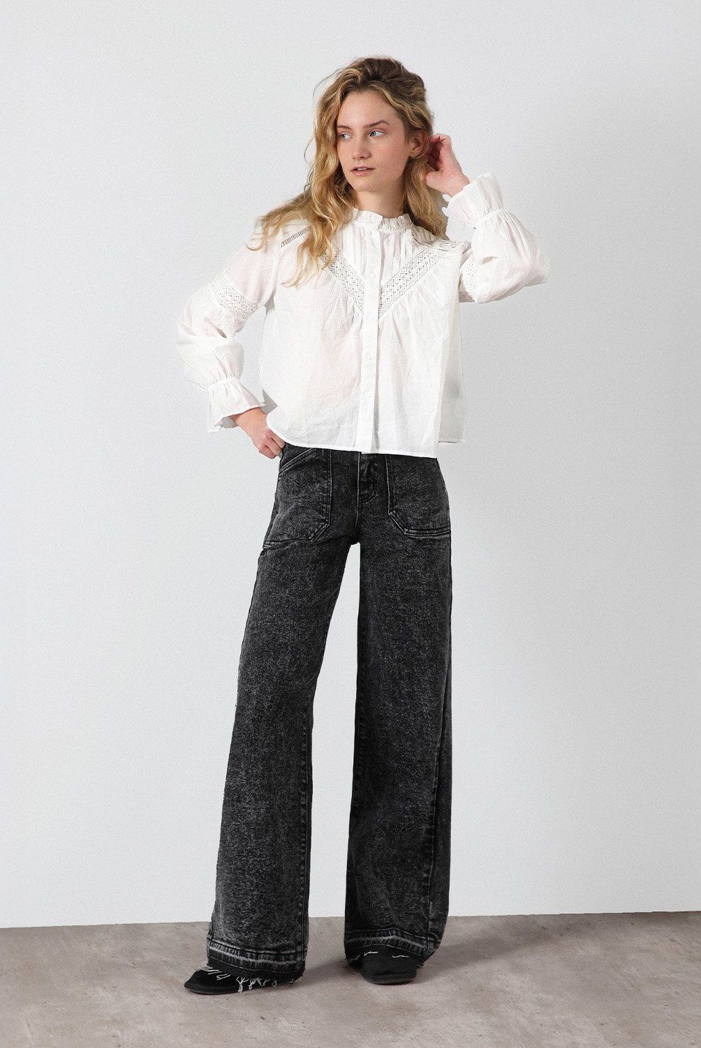 RAINDOOR - Pantalón Wide Leg Tiro Alto Mujer Raindoor