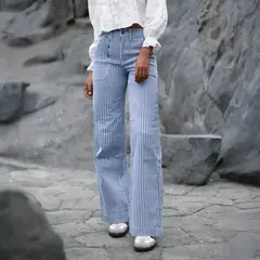 RAINDOOR - Pantalón Straight Tiro Alto Mujer