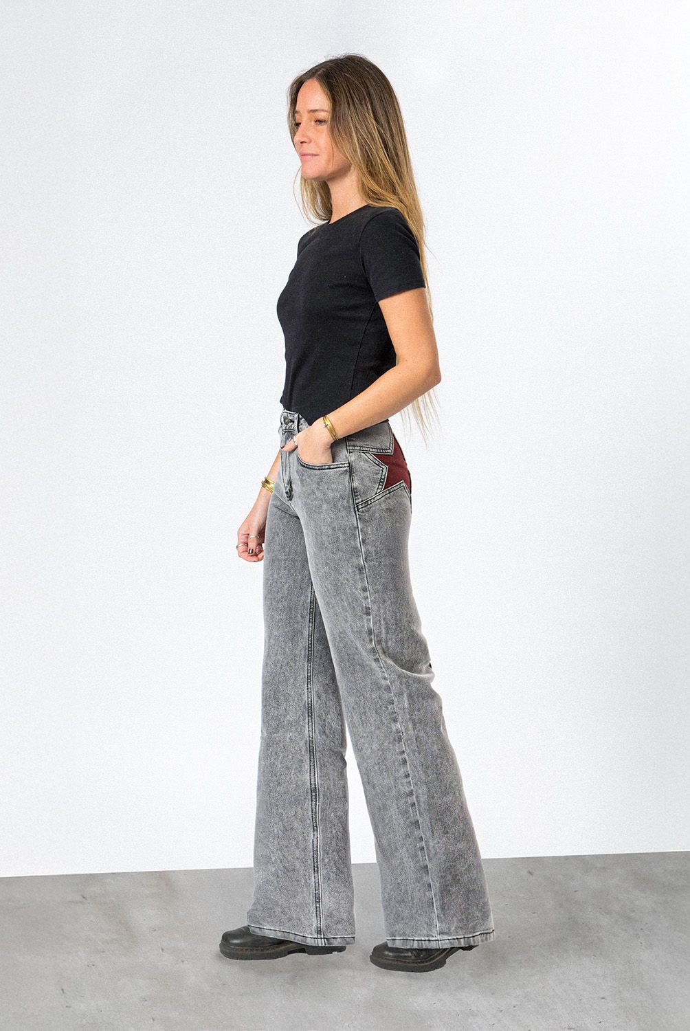 RAINDOOR - Pantalón Straight Tiro Alto Mujer Raindoor
