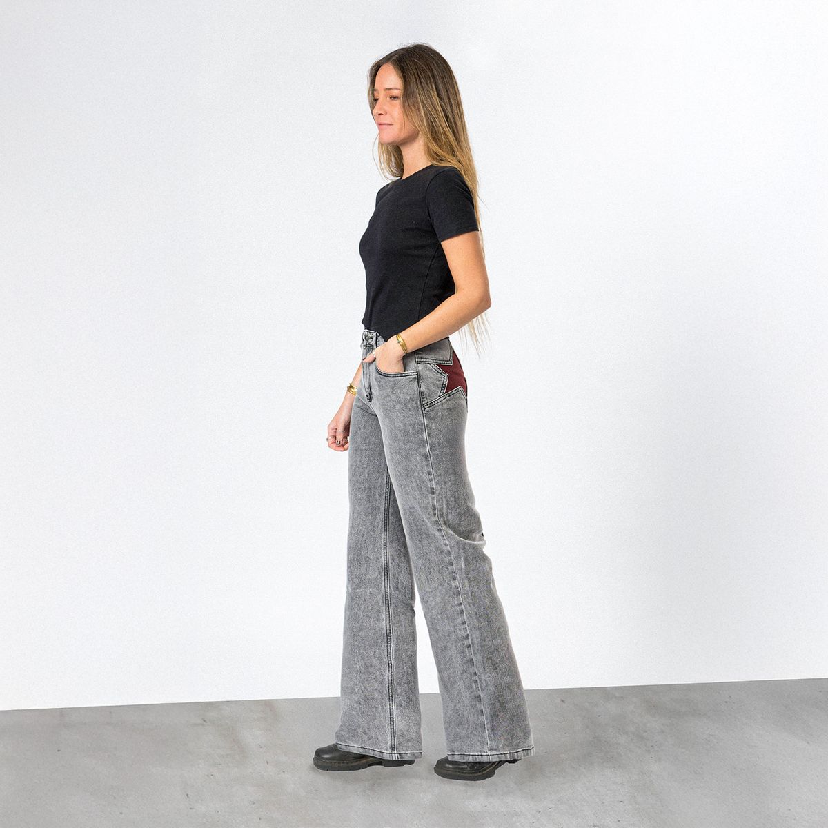 RAINDOOR - Pantalón Straight Tiro Alto Mujer Raindoor