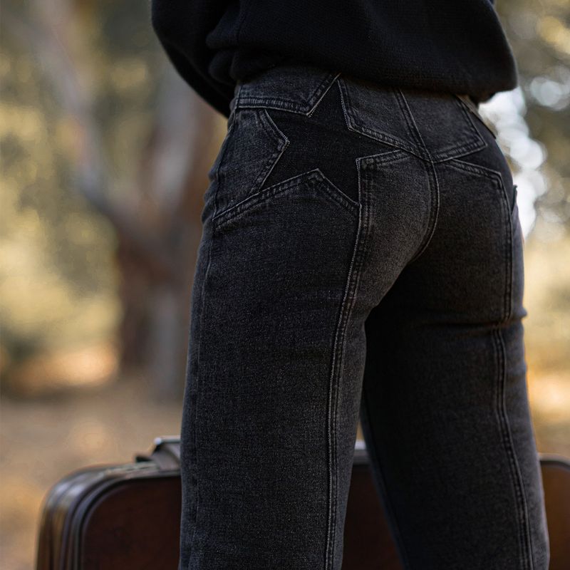 RAINDOOR - Pantalón Straight Tiro Alto Mujer Raindoor