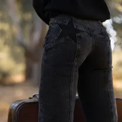 RAINDOOR - Pantalón Straight Tiro Alto Mujer