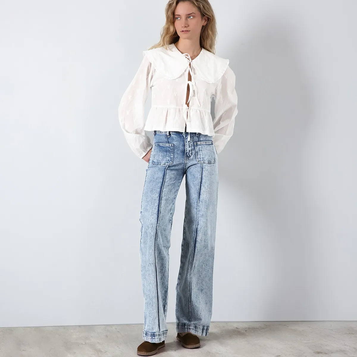 RAINDOOR - Pantalón Straight Tiro Alto Mujer Raindoor