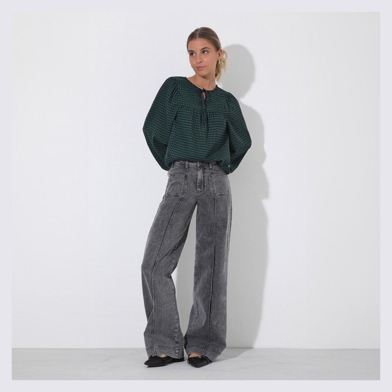 RAINDOOR - Pantalón Straight Tiro Alto Mujer Raindoor