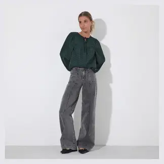 RAINDOOR - Pantalón Straight Tiro Alto Mujer