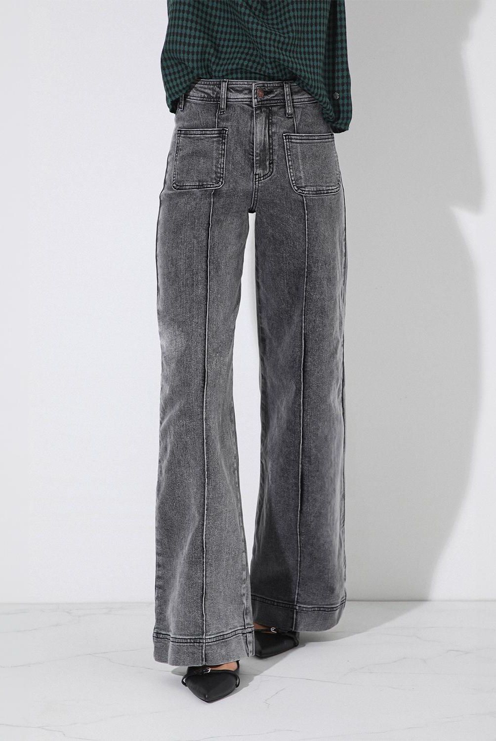 RAINDOOR - Pantalón Straight Tiro Alto Mujer Raindoor