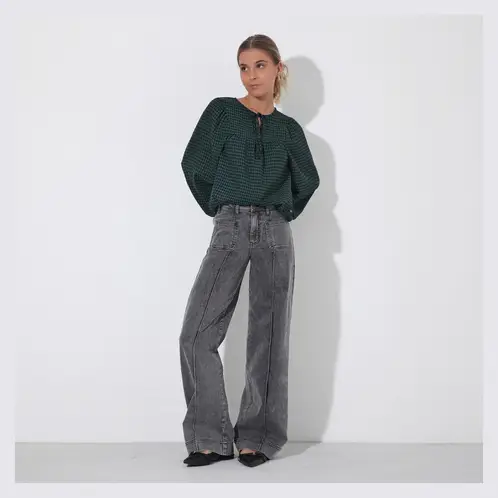 RAINDOOR - Pantalón Straight Tiro Alto Mujer