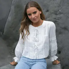 RAINDOOR - Blusa Manga Larga Algodón Mujer