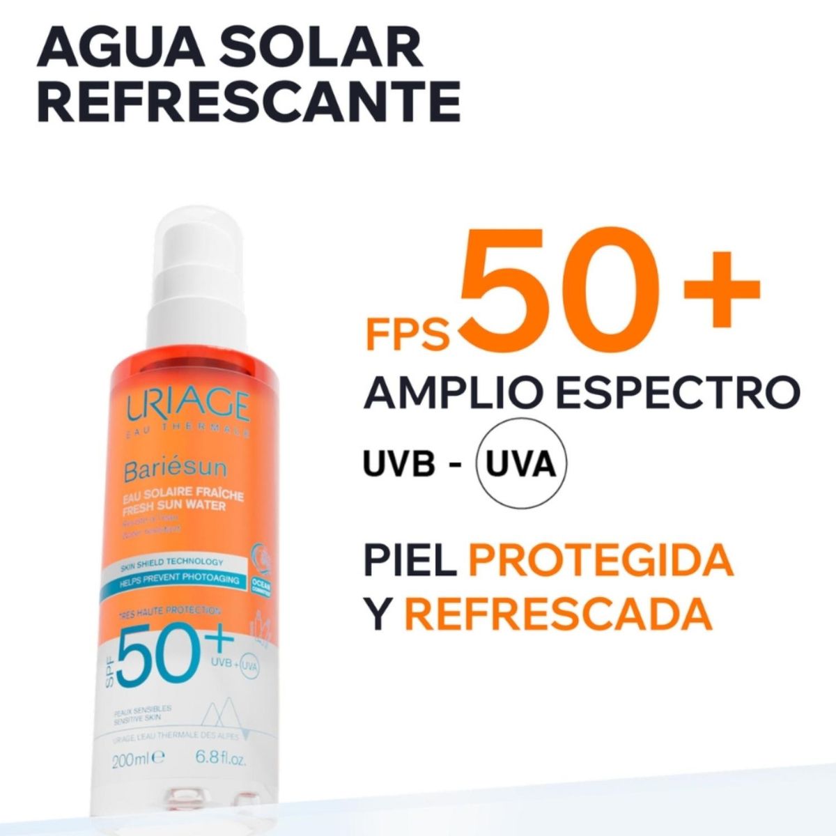 URIAGE - Agua Solar Refrescante SPF50+ Bariésun 200ml Uriage