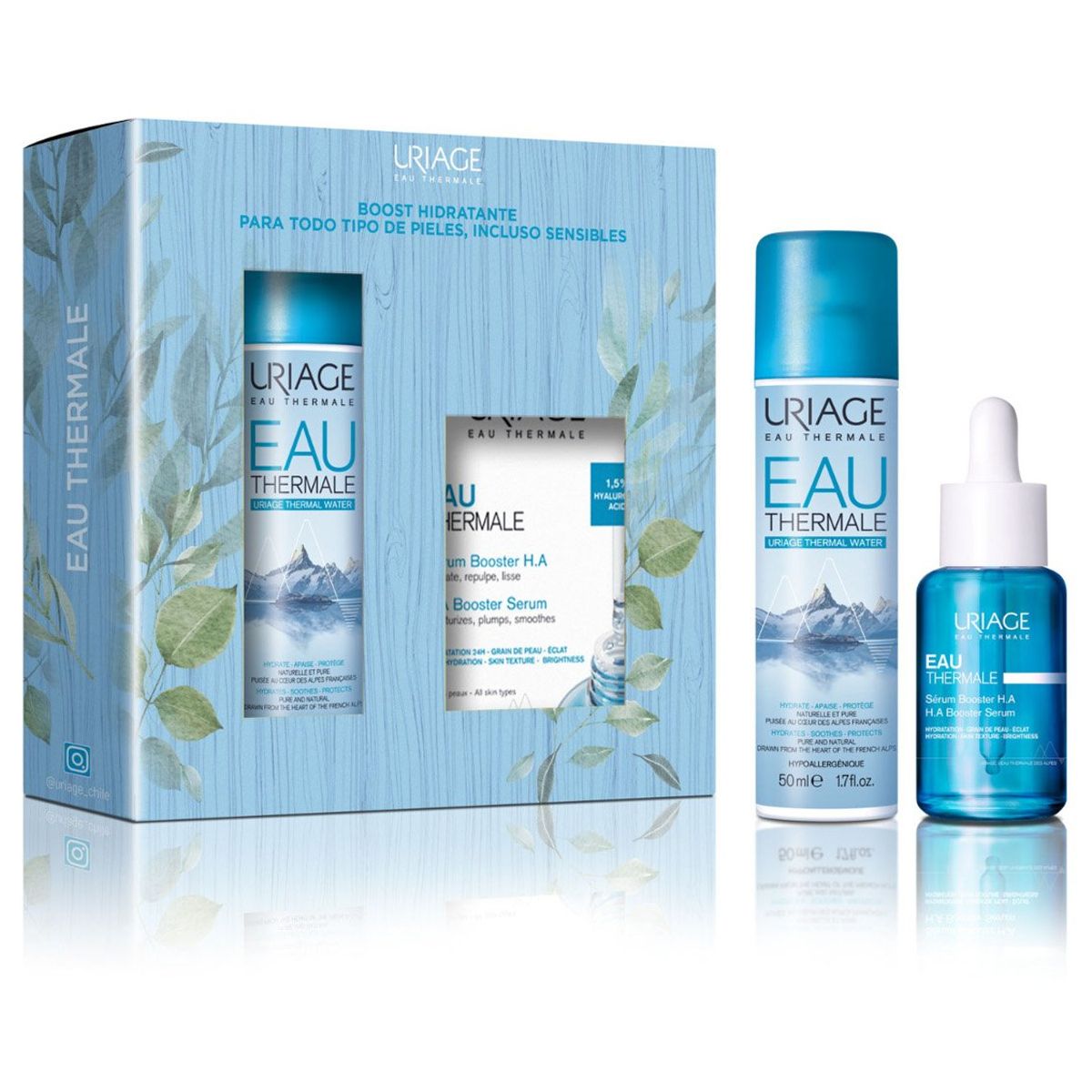 URIAGE - Set Eau Thermale Serum Booster HA + Agua Termal 50ml Uriage