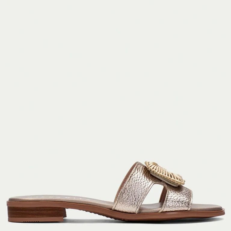 HISPANITAS Sandalia Mujer Cuero Beige