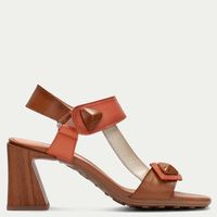 Sandalia Mujer Cuero Café