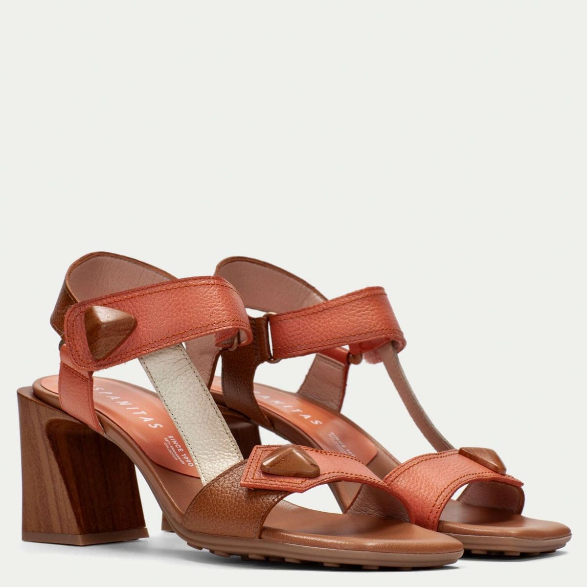 HISPANITAS - Sandalia Mujer Cuero Café Hispanitas