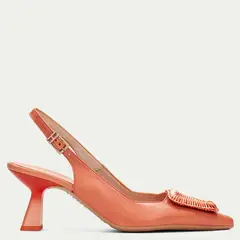 HISPANITAS - Zapato Formal Mujer Cuero Naranjo