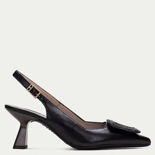 HISPANITAS - Zapato Formal Mujer Cuero Negro