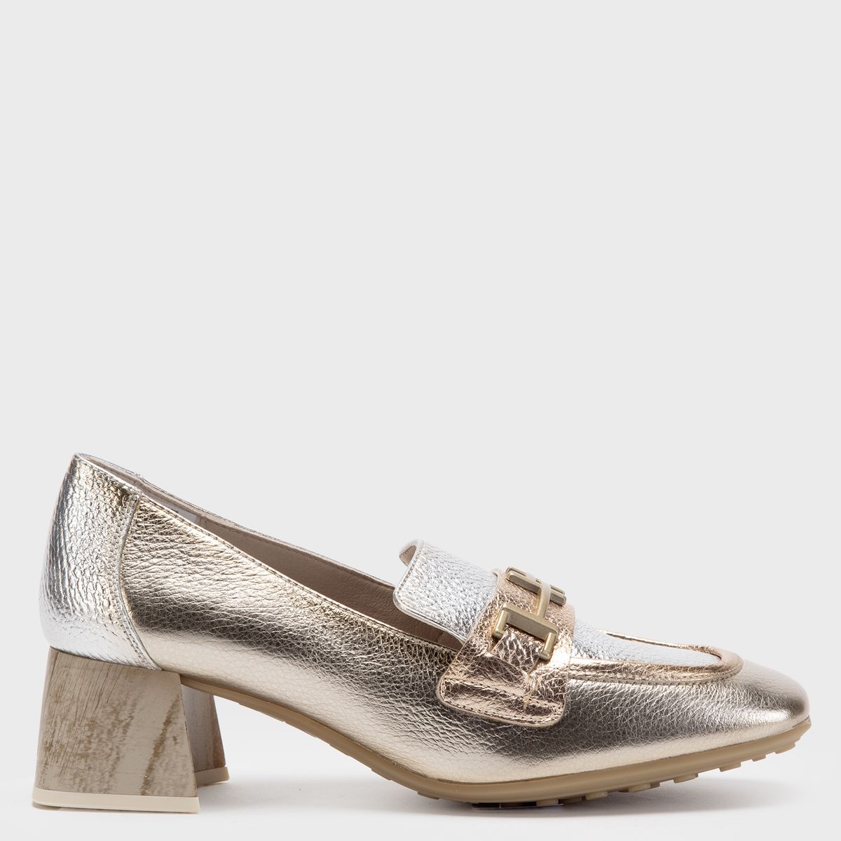 HISPANITAS - Sandalia Mujer Cuero Dorado Hispanitas