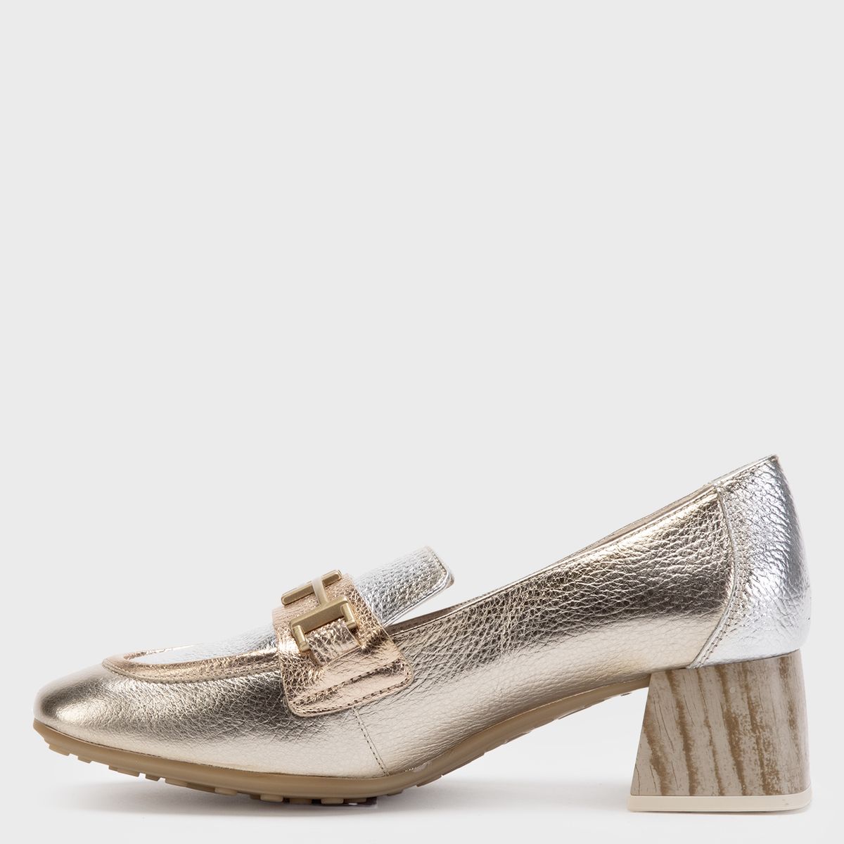 HISPANITAS - Sandalia Mujer Cuero Dorado Hispanitas