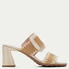 HISPANITAS - Sandalia Mujer Cuero Blanco