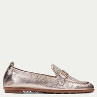 Ballerina Mujer Cuero Dorado