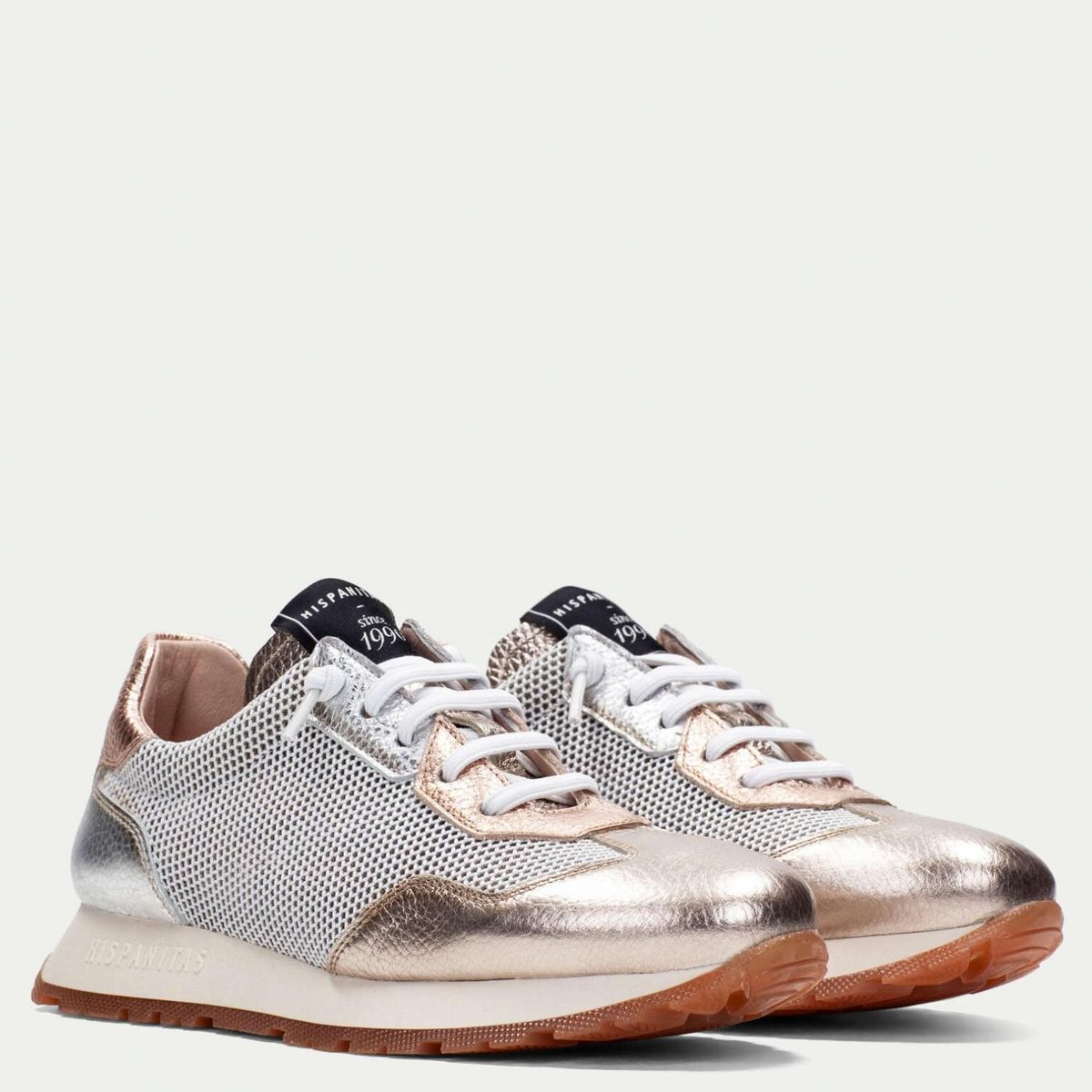 HISPANITAS - Zapatilla Urbana Mujer PLateado Hispanitas