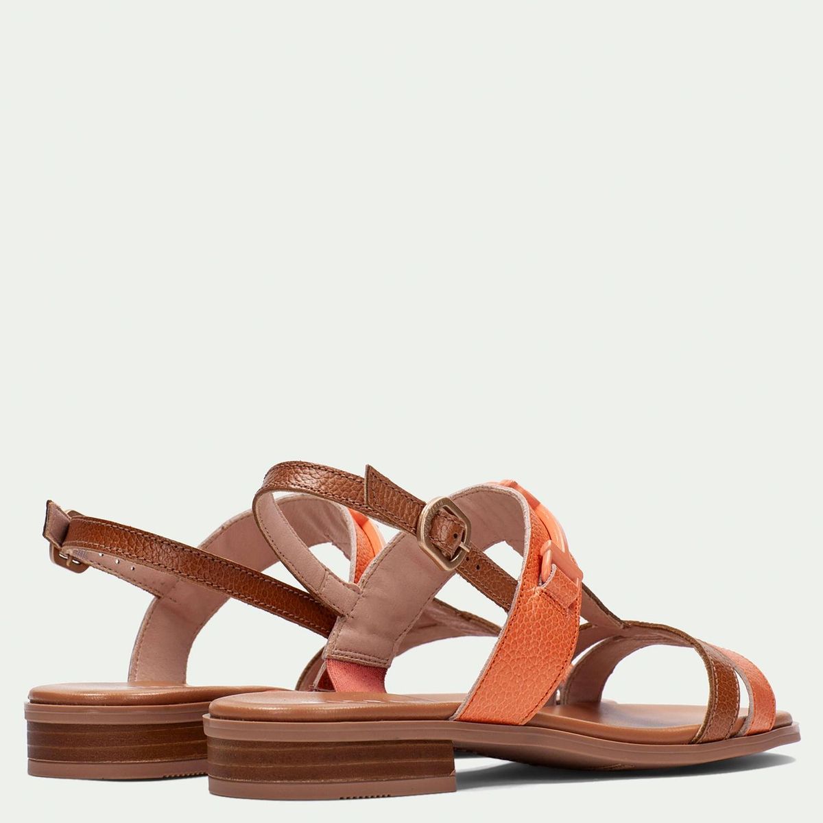 HISPANITAS - Sandalia Mujer Cuero Café Hispanitas