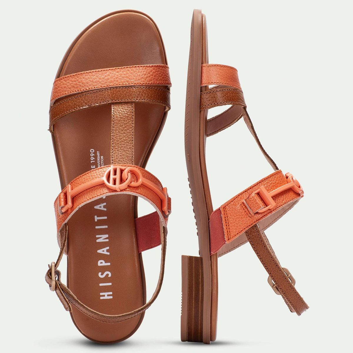 HISPANITAS - Sandalia Mujer Cuero Café Hispanitas