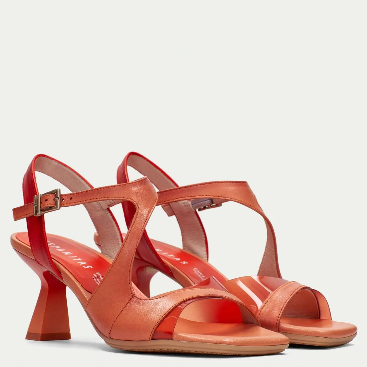 HISPANITAS - Zapato Formal Mujer Cuero Rojo Hispanitas
