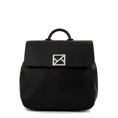 AMPHORA - Mochila Con Tapa Mediana Porto Negro