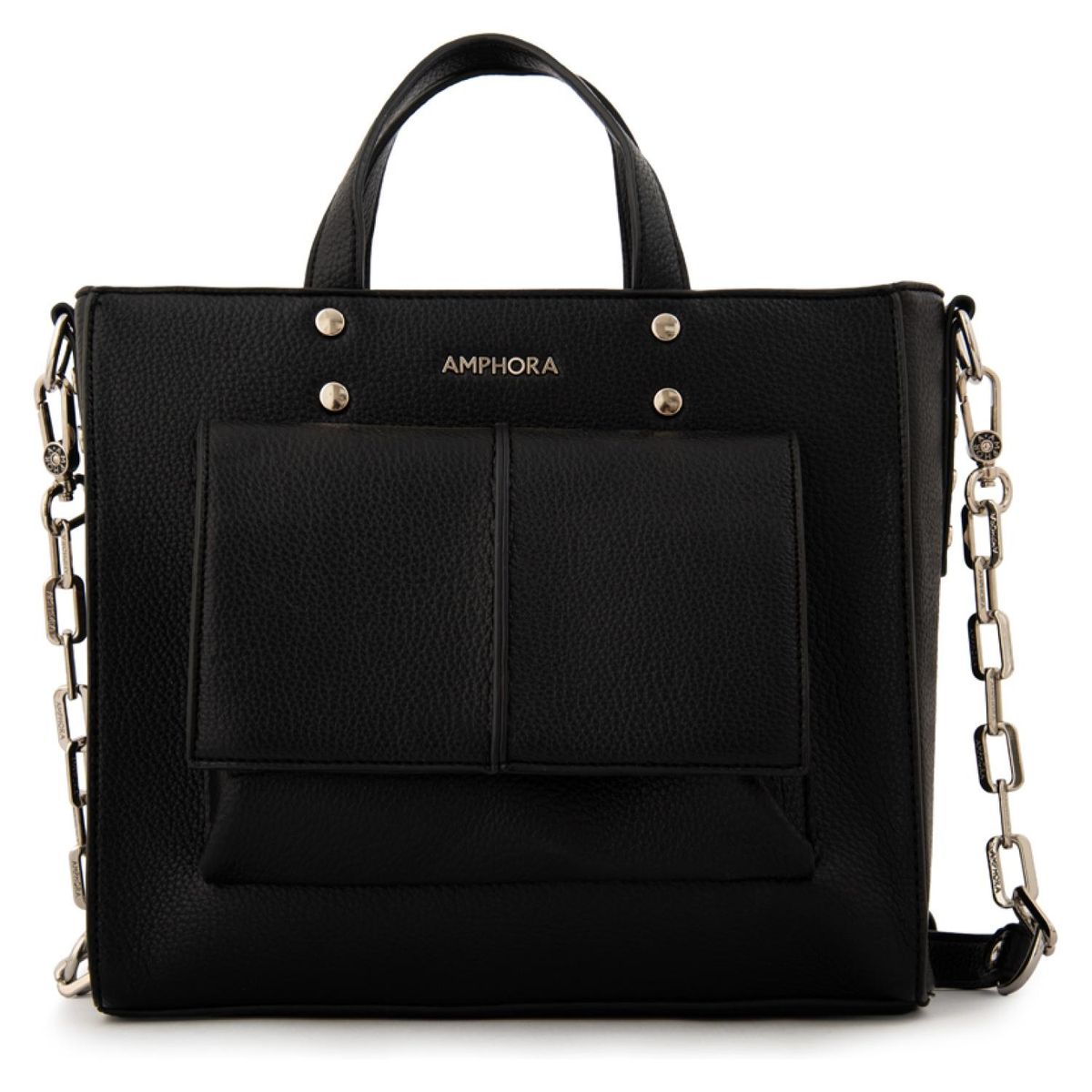 AMPHORA - Cartera Tote Mediana Carol Negro Amphora