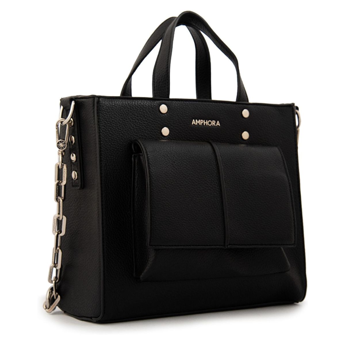 AMPHORA - Cartera Tote Mediana Carol Negro Amphora