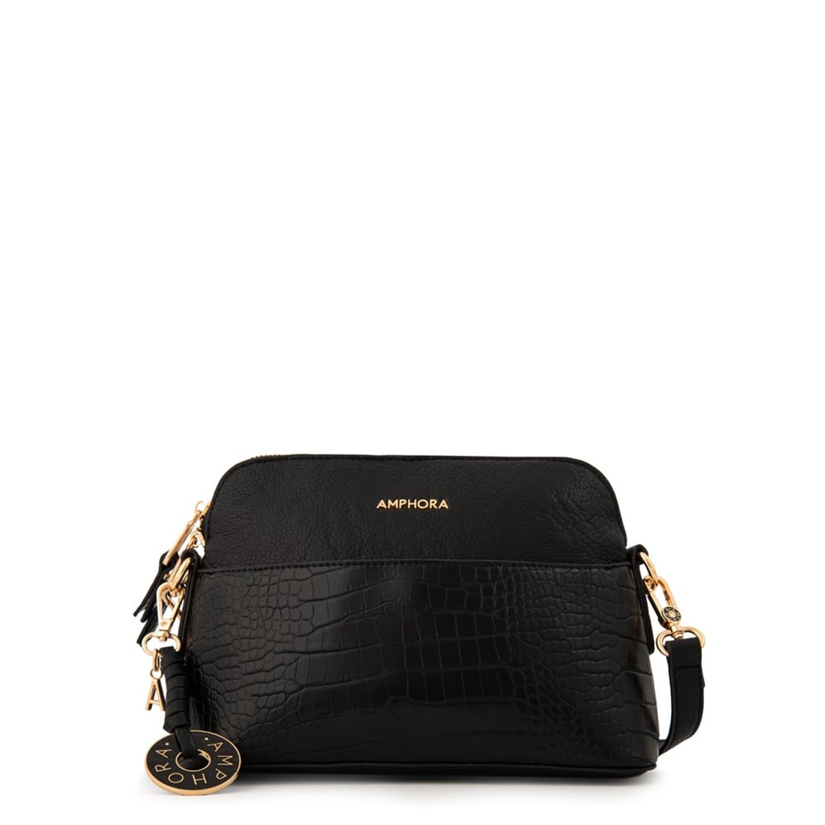 AMPHORA - Cartera Bandolera Pequeña Genova Negro Amphora