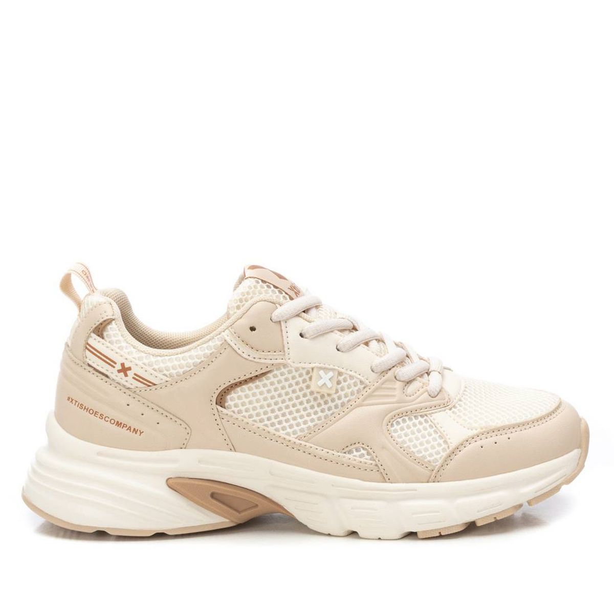 XTI - Zapatilla Urbana Mujer Beige Xti