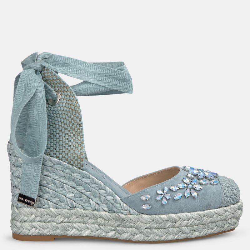 ALMA EN PENA - Sandalia Mujer Cuero Azul Alma En Pena