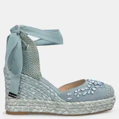 ALMA EN PENA - Sandalia Mujer Cuero Azul