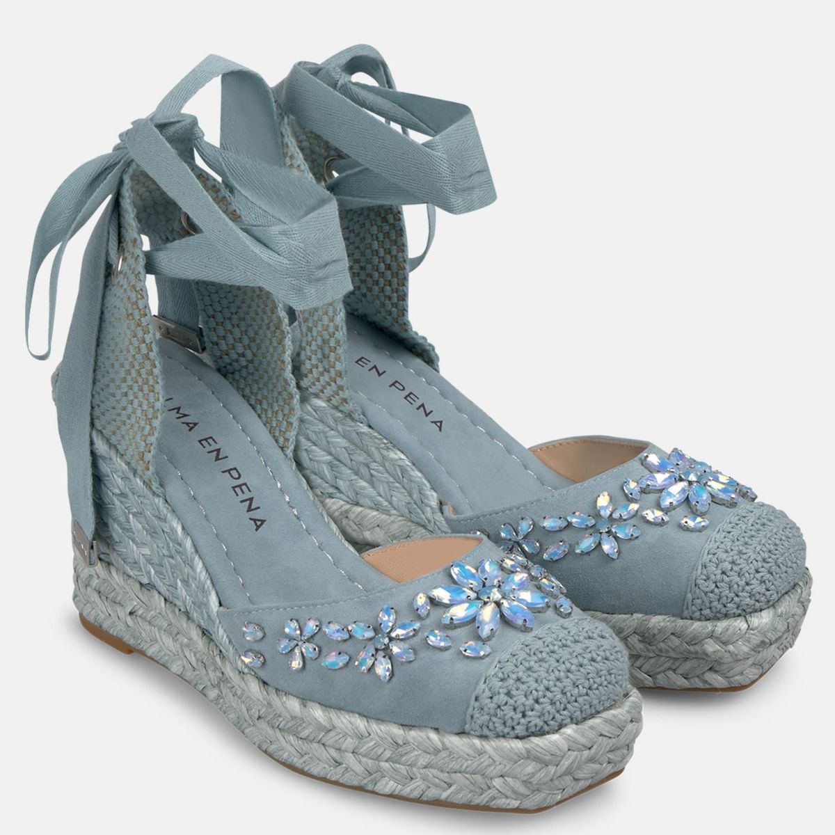 ALMA EN PENA - Sandalia Mujer Cuero Azul Alma En Pena