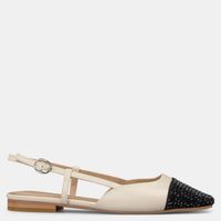 Ballerina Mujer Cuero Blanco