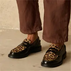 URCO - Ballerina Mujer Cuero Animal Print