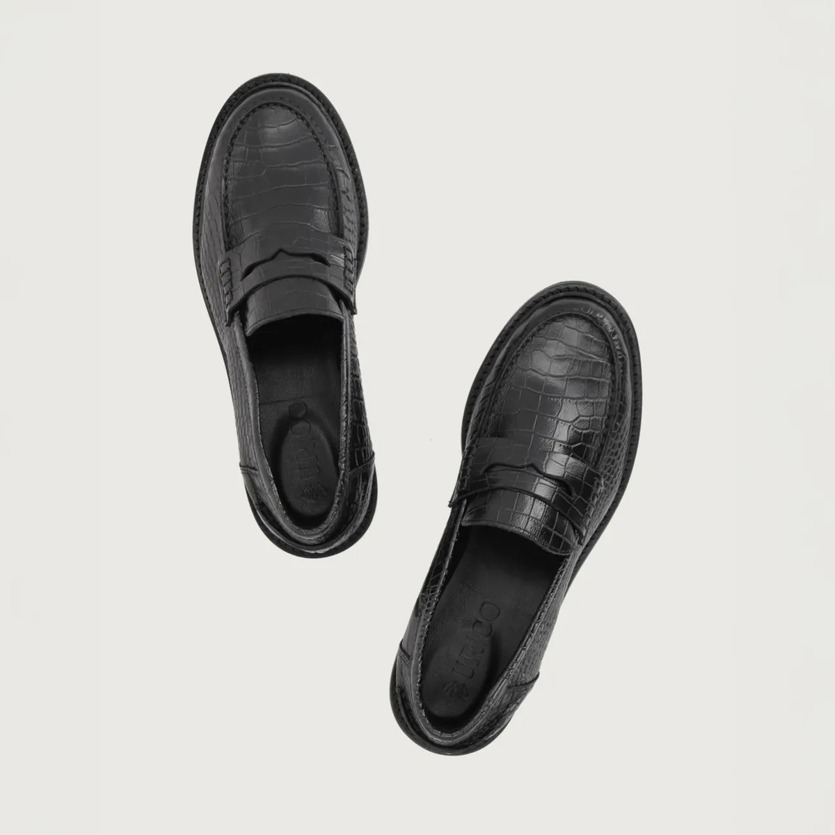 URCO - Mocasín Mujer Cuero Negro Urco