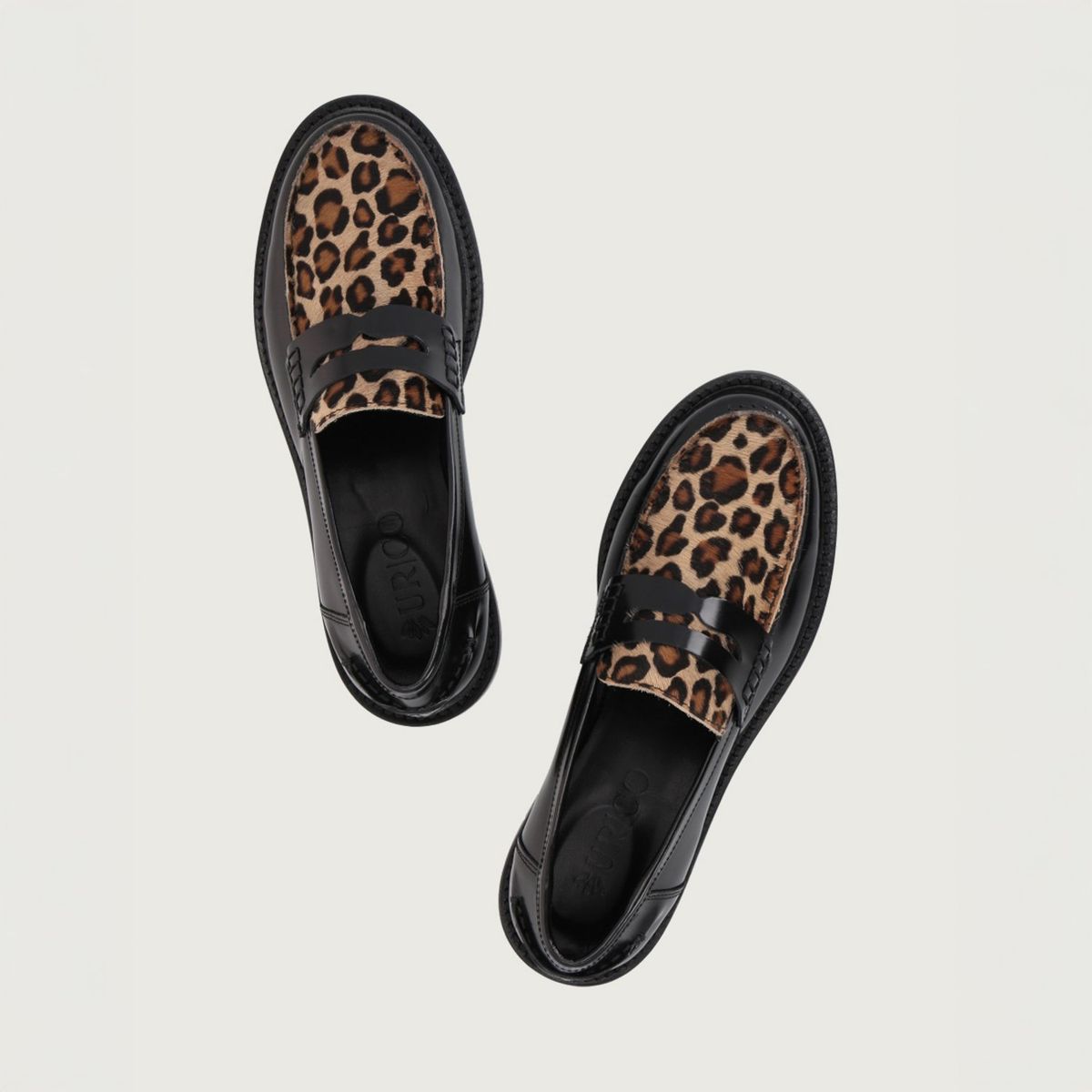 URCO - Mocasín Mujer Cuero Negro Urco