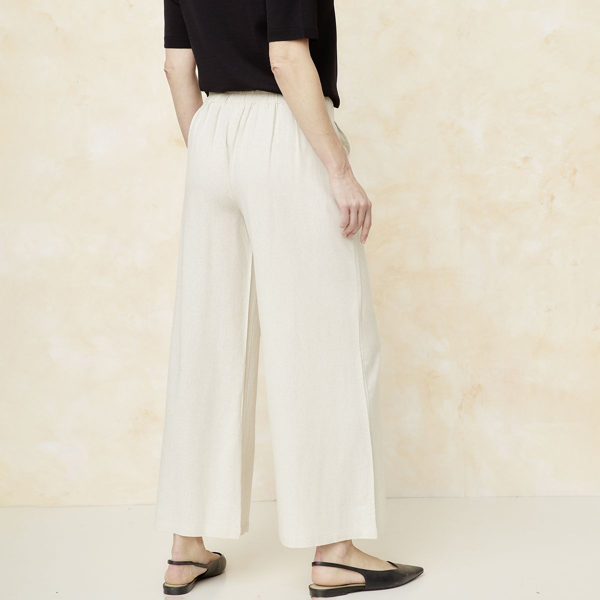 S COCCI - Pantalón Tiro Alto Lino Mujer S.Cocci