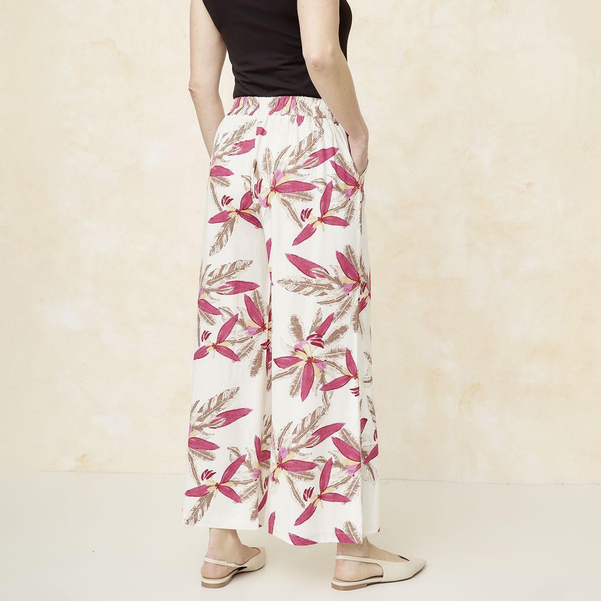 S COCCI - Pantalón Tiro Alto Lino Mujer S.Cocci