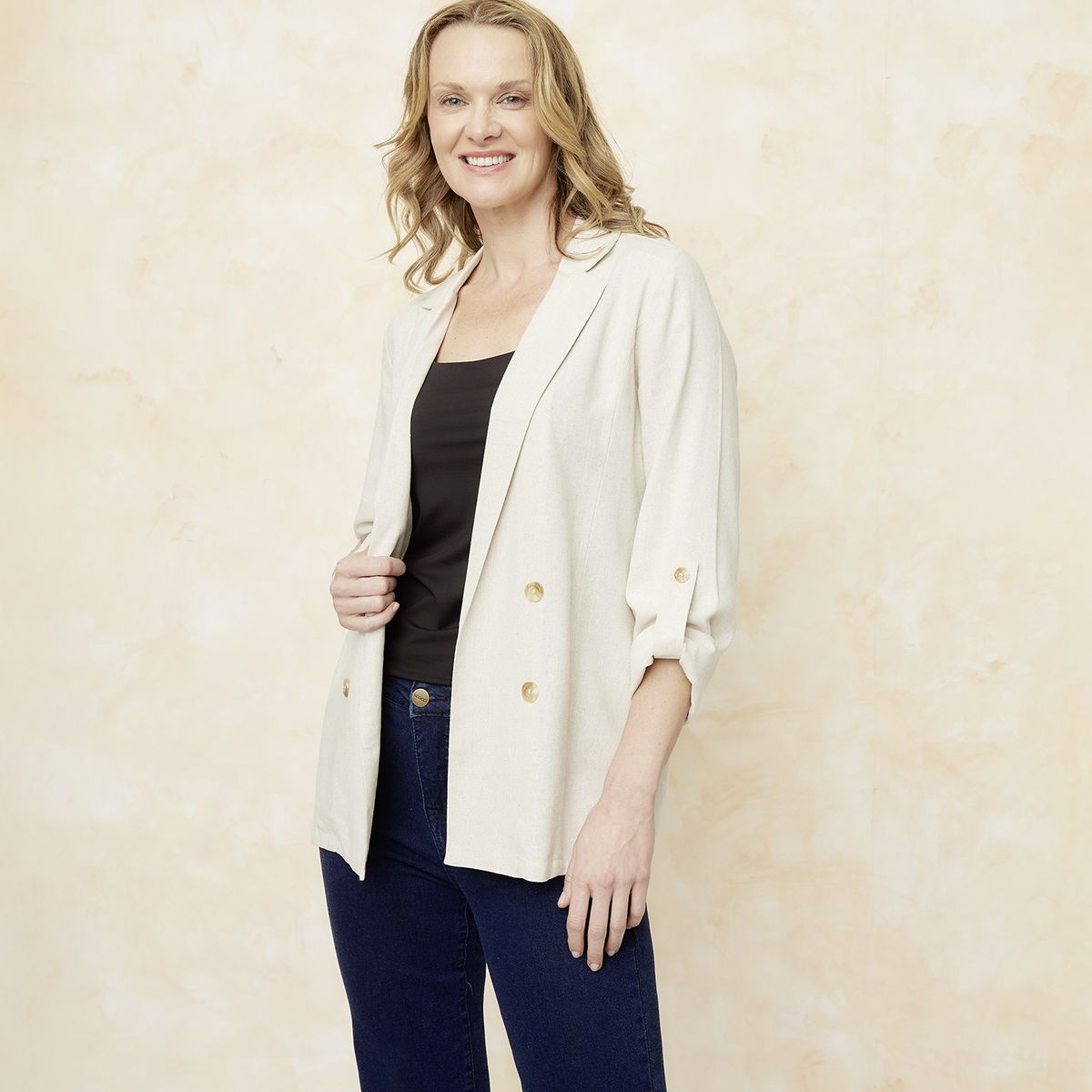 S COCCI - Blazer Lino Viscosa Mujer S Cocci